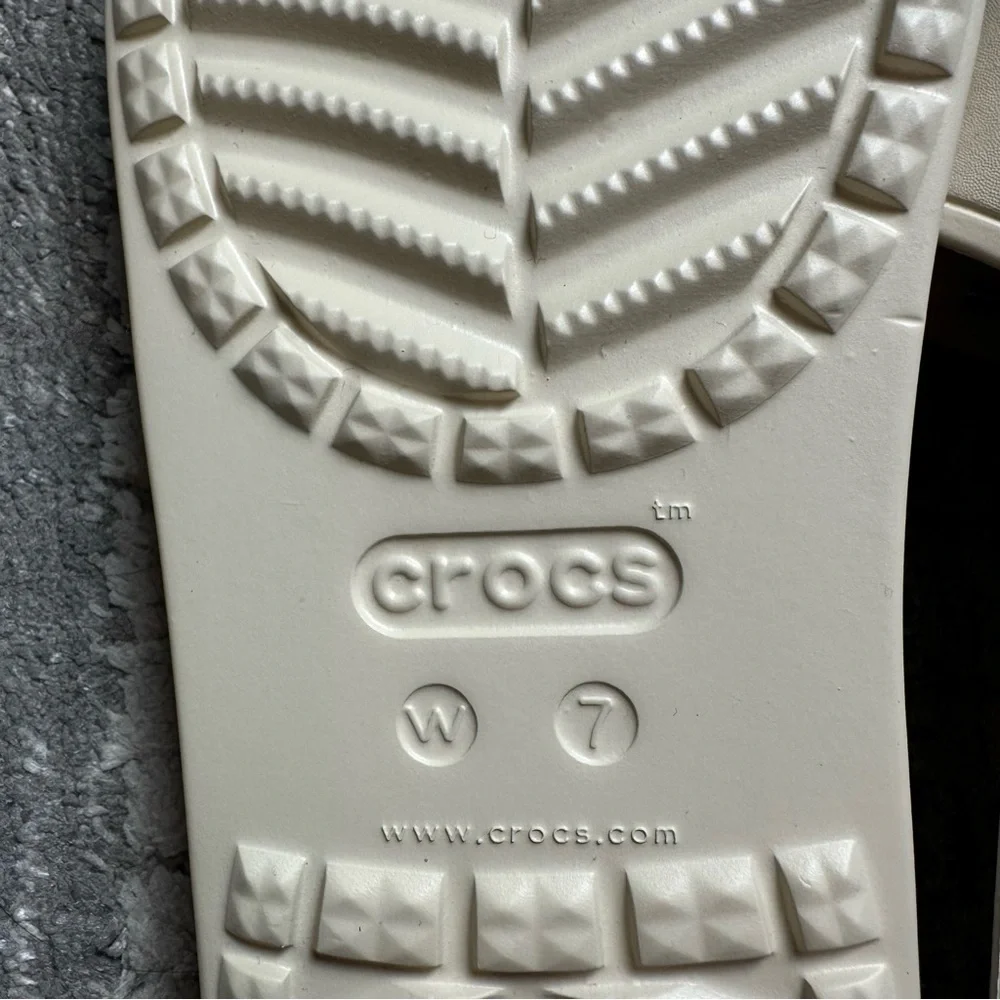 Crocs Women’s Classic Slide Sandals – White, Size W7, NWT - Picture 3 of 4